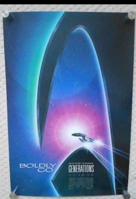Star Trek Generations, Original Adv Poster, U.S.S Enterprise, Shatner, '94
