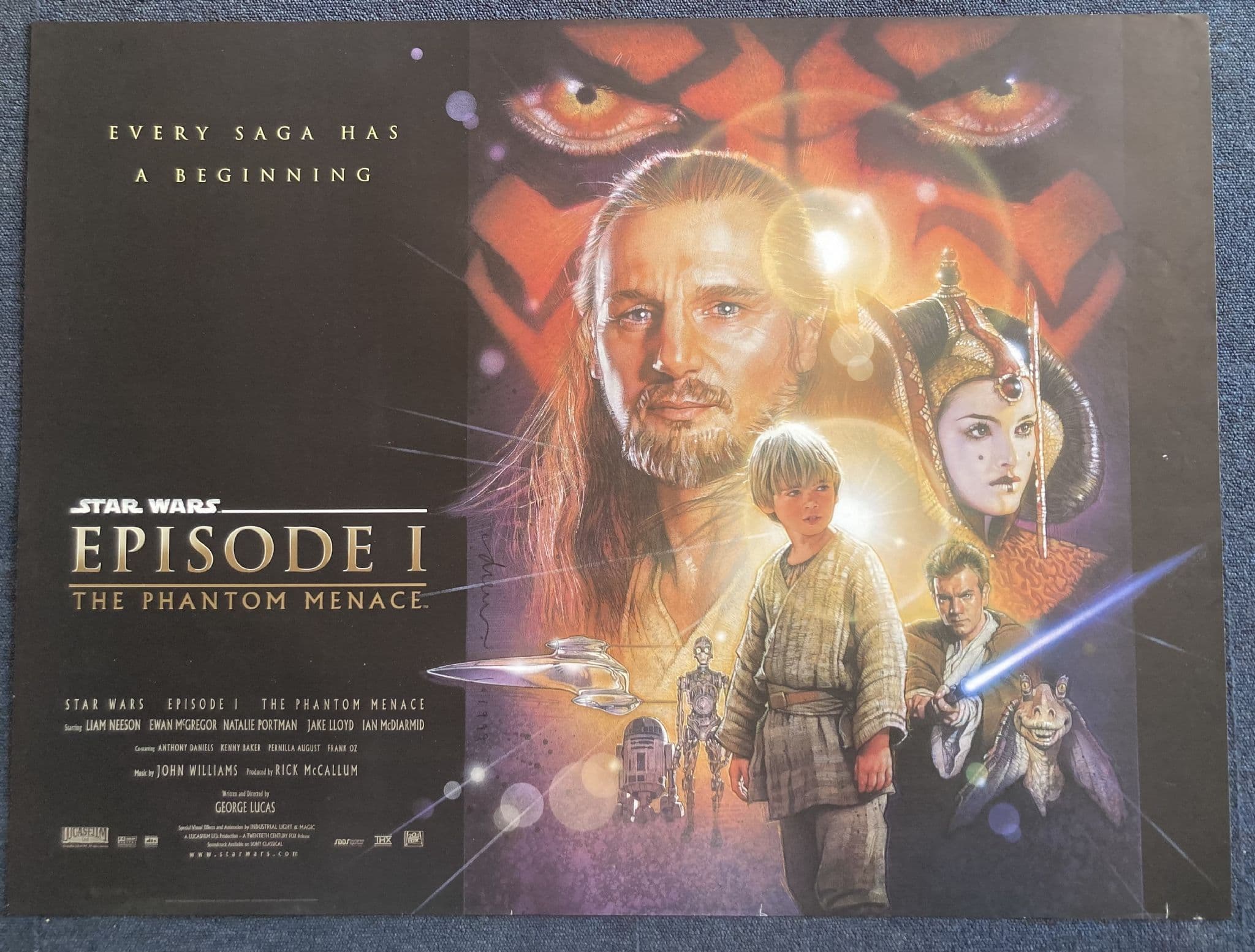 Star Wars Episode 1 The Phantom Menace Poster The Phantom Menace Poster Star Wars Episode I: The Phantom Menace
