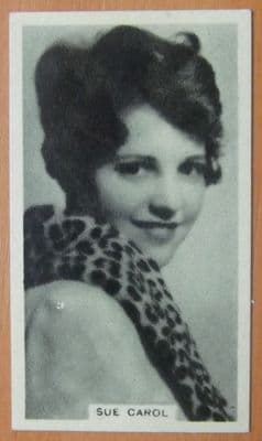 Sue Carol, Cigarette Card, Godfrey Phillips, Cinema Stars, 1930 card #2