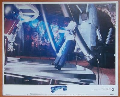Superman 3, Original Lobby Card #4, Christopher Reeve, Richard Pryor zapped by computer, '83