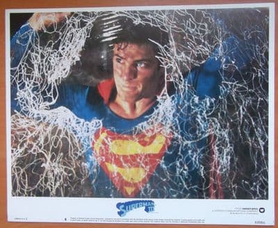Superman 3, Original Lobby Card #8, Christopher Reeve, Superman trapped! '83