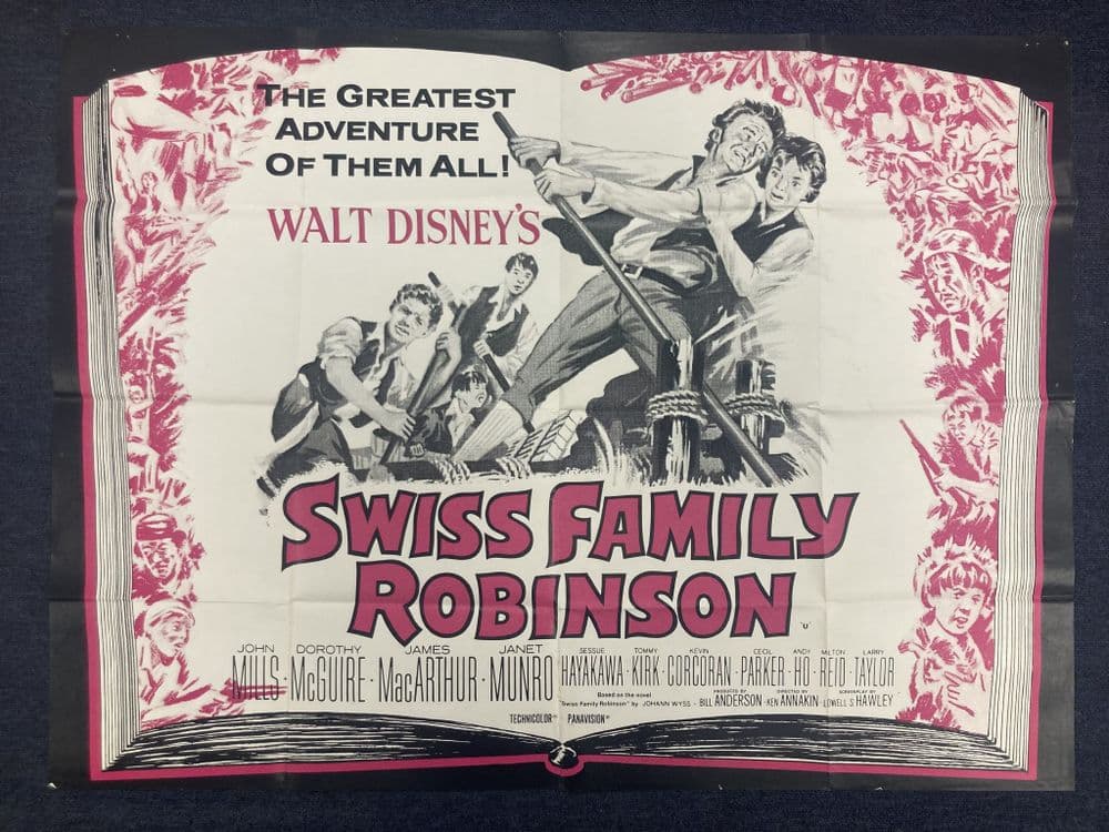 Swiss Family Robinson 1960s - UK Quad Poster John Mills