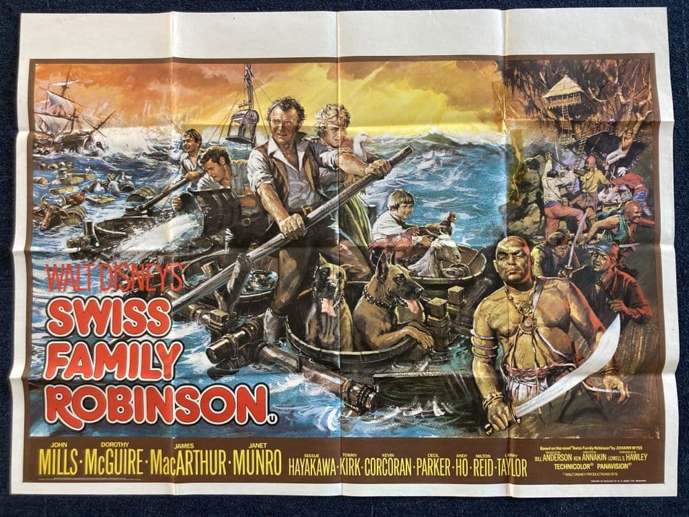 Swiss Family Robinson - UK Quad Poster John Mills