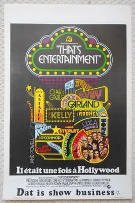 Thats Entertainment, Original Belgian Movie Poster, Sinatra, Kelly, Crosby , '74