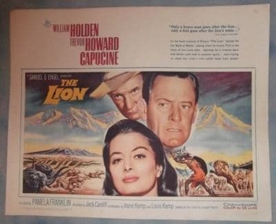 The Lion, Original Half Sheet Poster, William Holden, Trevor Howard, '62