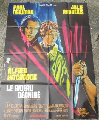 Torn Curtain, Original French Film Poster, Paul Newman, Alfred Hitchcock, '66