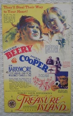 Treasure Island, Flyer/Herald, Wallace Beery, Jackie Cooper, '34