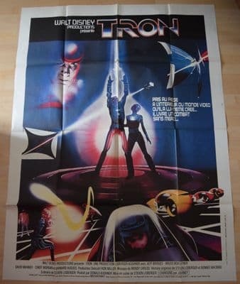 Tron, Original LARGE French Poster, Jeff Bridges, Bruce Boxleitner, '82