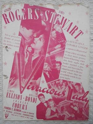 Vivacious Lady, Flyer/Herald, Ginger Rogers, James Stewart, '38