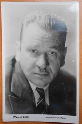 Wallace Beery, Actor, Vintage MGM Postcard c30-40s
