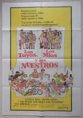 Yours Mine and Ours, Original Argentinian Movie Poster, Lucille Ball, '68