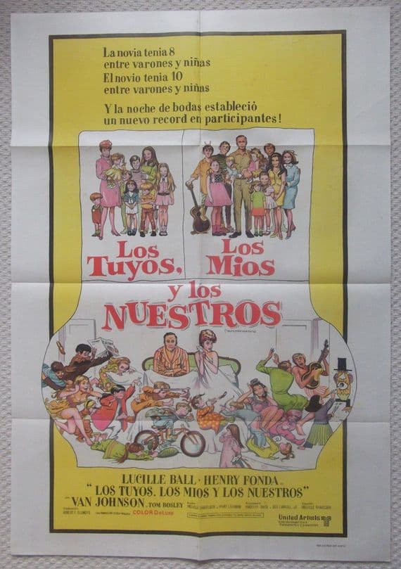 Yours Mine and Ours, Original Argentinian Movie Poster, Lucille Ball, '68