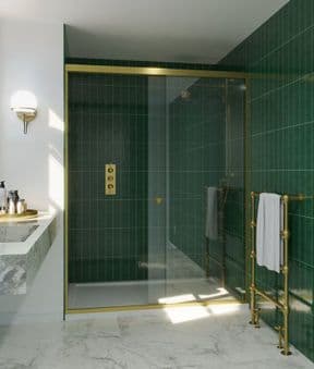 The Shower Lab Portrait Slider Recessed Shower Enclosure