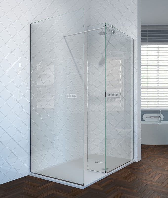 The Shower Lab View 19F Walkin Shower Enclosure with End Return Panel