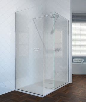 The Shower Lab View 19F Walk-in Shower Enclosure with End Return Panel