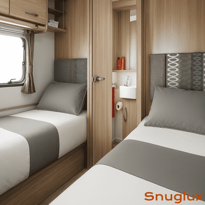 Contrasting Band Single Bed Duvet Set