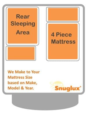Mattress Protector - 4 Piece Rear Sleeping Area