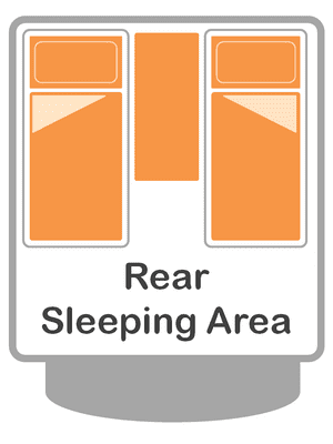Rear Sleeping Area - Single to Double