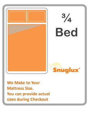 Semi Fitted Top Sheet - 3/4 Bed