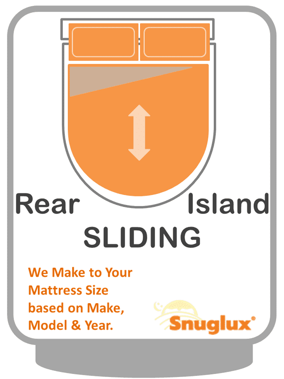 Sliding Island Bed Mattress Protector | Custom Fit Motorhome Bedding