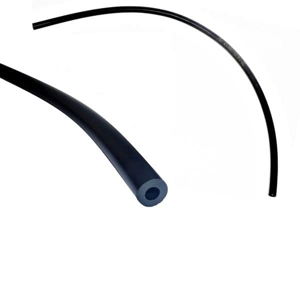 1 Metre of 2.5mm ID x 5mm OD Black Nitrile Rubber Fuel Pipe Line Hose Tube, Trimmer, Brush Cutter, Blower, Chainsaw