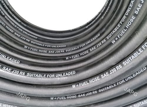 1 Metre of 6mm (1/4") ID Rubber Reinforced Fuel Hose Line Petrol Diesel Pipe