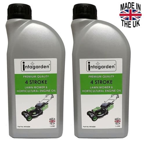 10W-30, SAE 30 Engine Oil, 2 Litres, 2 x 1 Litre Bottles, For Lawn Mowers, Rotovators, 4 Stroke