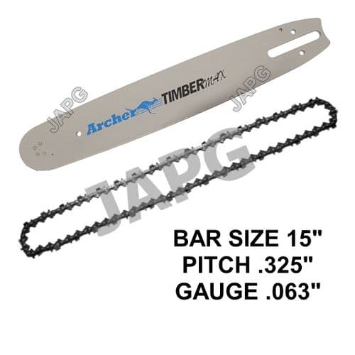 15" Bar & Chain Set, Stihl 024, 026, 028, 029, 030, 031, 032, 034, 036, 039, 041 Chainsaw