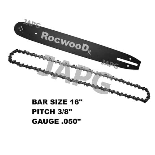 16" Guide Bar & Chain Set, Mitox CS41, CS410X Chainsaw Parts