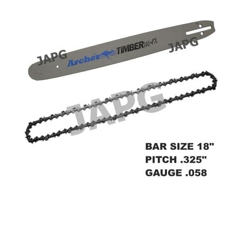 18" Bar & Chain Set, Gardenline GLPC4645 Chainsaw Part ALDI