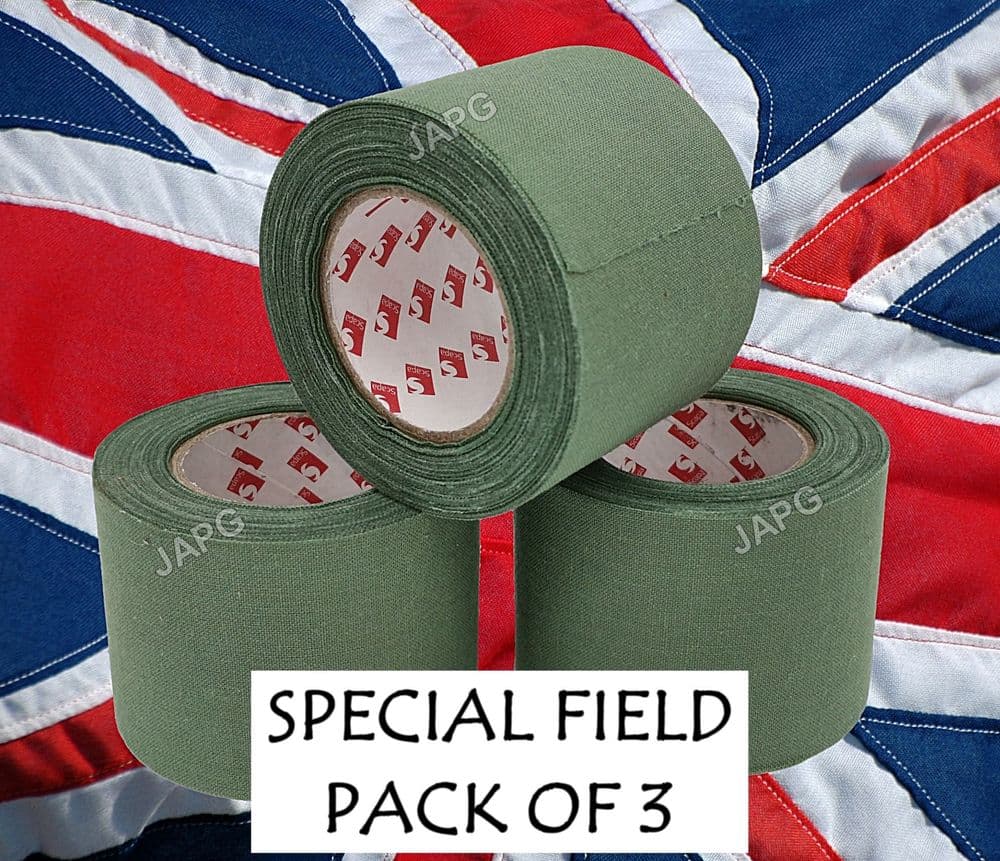 Scapa Green Sniper Fabric Tape – 10m X 5cm, Military Cloth Repair Tape, ODST10M
