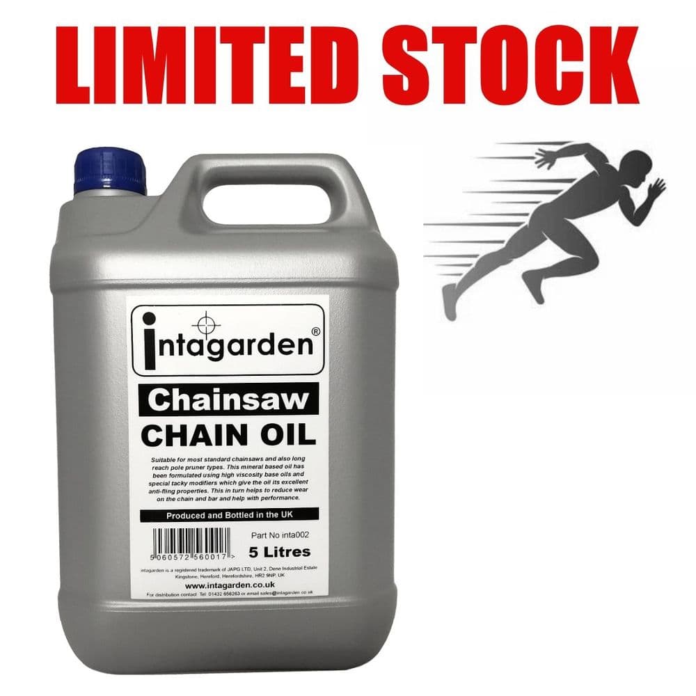 5 Litre Chainsaw Oil, Intagarden Brand