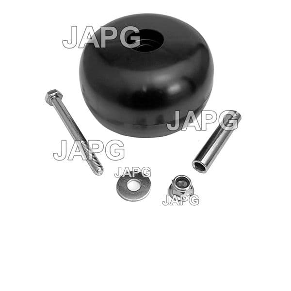 Anti Scalp Deck Roller Wheel Kit, Honda HF2415, HF2417, HF2620 Ride On Mower Part, Bolt, Nut, Spacer