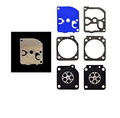 Carb Diaphragm & Gasket Kit, Husqvarna 136, 141 Chainsaws with Zama Carburettors Only !