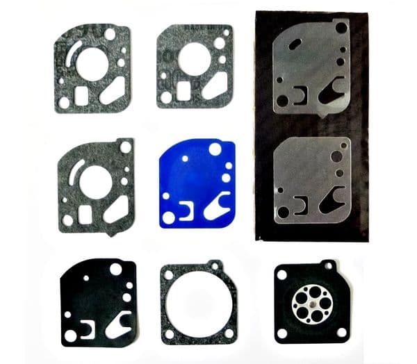 Carb Diaphragm & Gasket Kit, McCulloch Cabrio 243, 244, 246, 249, 251, 261, 262, 290, 291, SB Trimmer Parts for ZAMA Carburettors