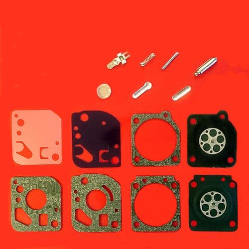 Carburettor Repair Kit, Ryobi 410R, GM2000 Tiller, Needle, Lever, Spring, Diaphragms, Gaskets