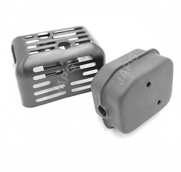 Exhaust Muffler & Cover Guard, Honda GXV140, GXV160 Mower Engine 18310-ZE7-W40