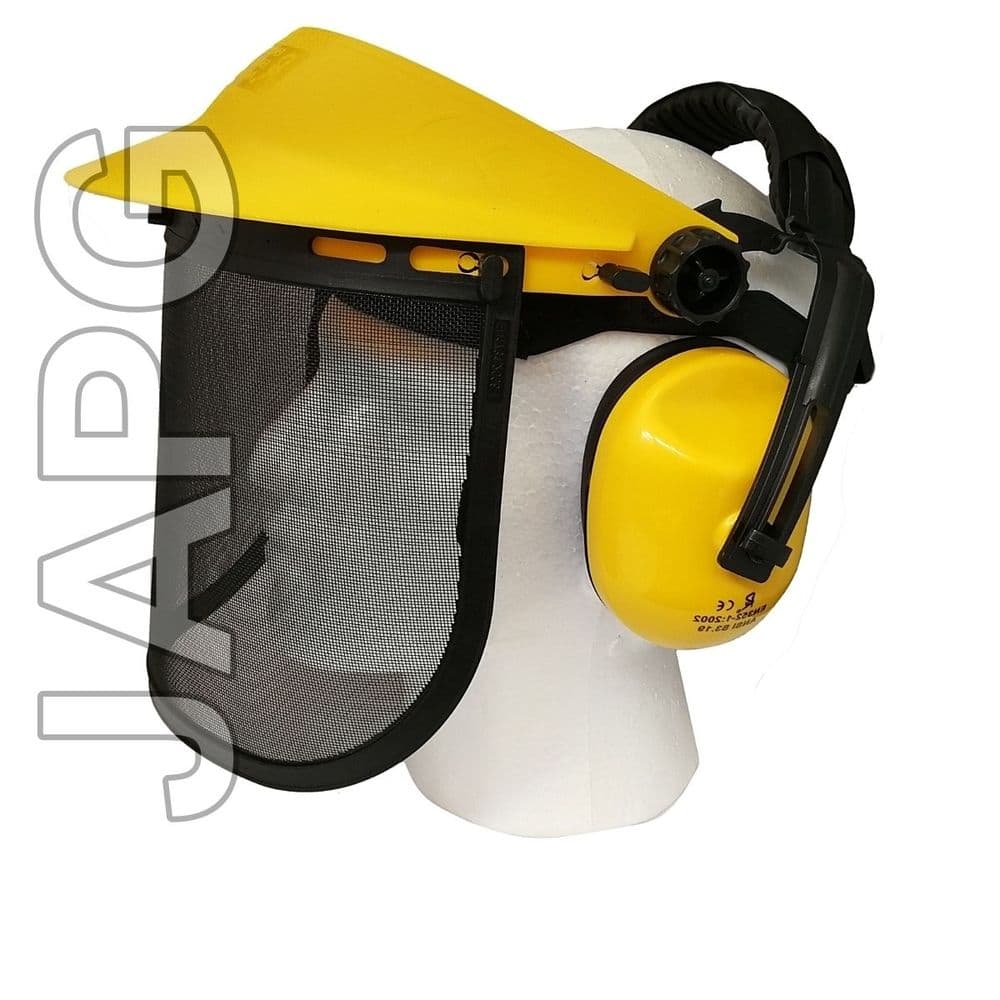 Face Shield Guard Visor & Ear Defender Muffs Protector Set, Trimmer, Strimmer, Brush Cutter