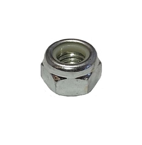 M12 x 1.75 LH Left Hand Thread Steel Nyloc Nut