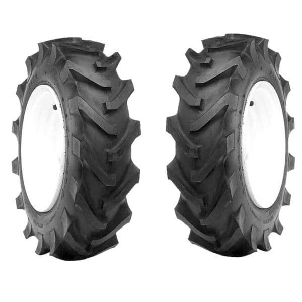 Pair of Tyres 4.00-12, 4.00 x 12 DURO Lug For Agricultural Implements, Cultivator, Rotovator, Tiller