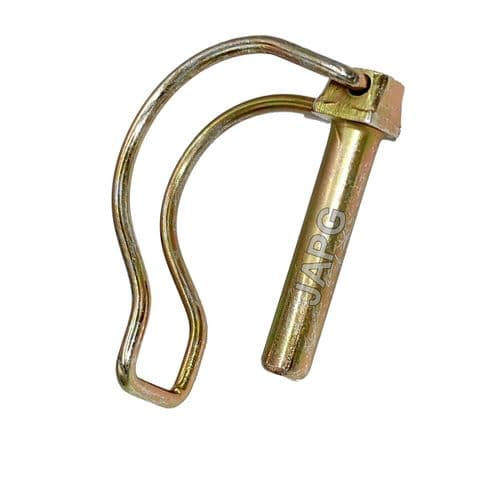 Pipe Rotor Shaft Linch Pin, 8mm OD x 60mm, BZP, Tiller, Rotovator, Cultivator, Tine, Tractor, PTO