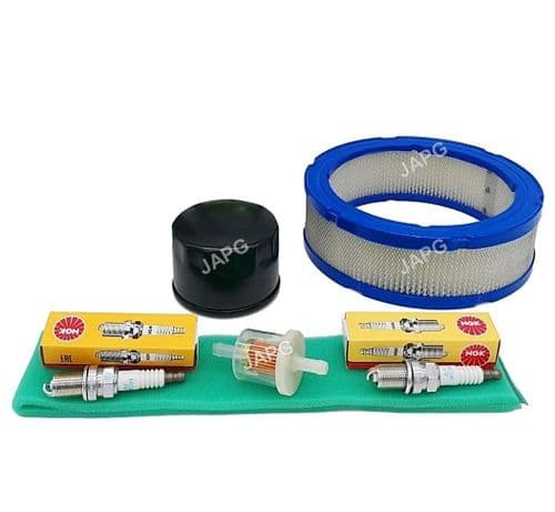 Service Kit for Briggs & Stratton Vanguard V Twin 12.5HP, 14HP, 16HP, 18HP Filters, Spark Plugs