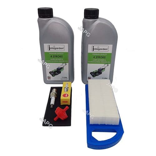 Service Kit Hayter Heritage 13/30, 13/40 Mower Air Filter, Fuel Filter, Oil, Spark Plug, FOR OHV