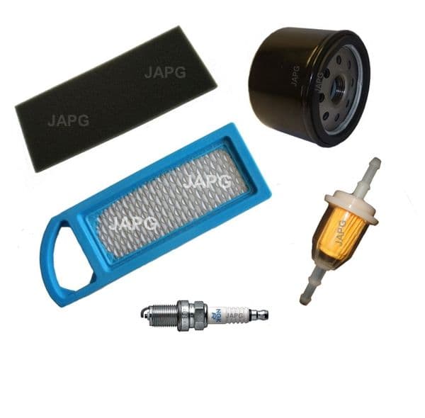Service Kit, John Deere X110, X120 Mower, Air Filter, Fuel Filter, Oil Filter Spark Plug