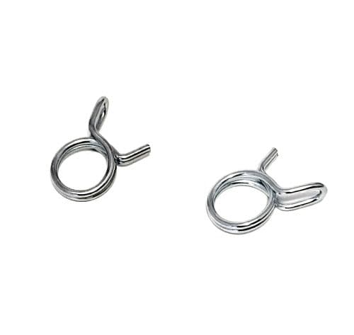 Set of 2 Fuel Pipe Spring Clips, For 6mm ID x 11mm OD Fuel Pipe, DOUBLE WIRE TYPE
