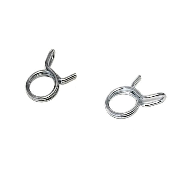 Set of 2 Fuel Pipe Spring Clips, For 6mm ID x 11mm OD Fuel Pipe, DOUBLE WIRE TYPE