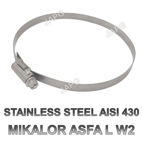 STAINLESS STEEL 80MM-100MM HOSE CLAMP, HOSE CLIP, JUBILEE CLIP, MIKALOR 80-100, WORM DRIVE