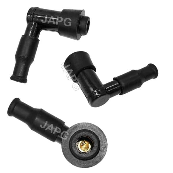 Suppressor Cap for 7mm HT Ignition Lead ( SCREW ON ) Mower, Rotovator, Generator, Black Plastic.