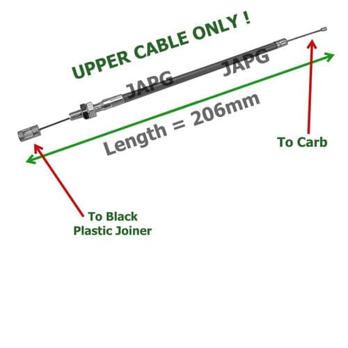 Upper Throttle Cable, Kawasaki TG18, TG20, TG28, TH34, TH43, TH48 Engine Part 54012-2359