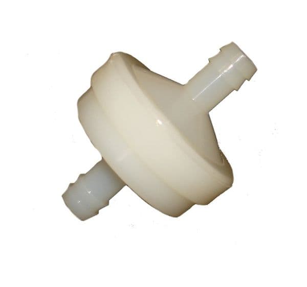 White In Line Fuel filter, 75 Micron, For Briggs & Stratton Ride On Mower Engines, Part 394358s, 394358